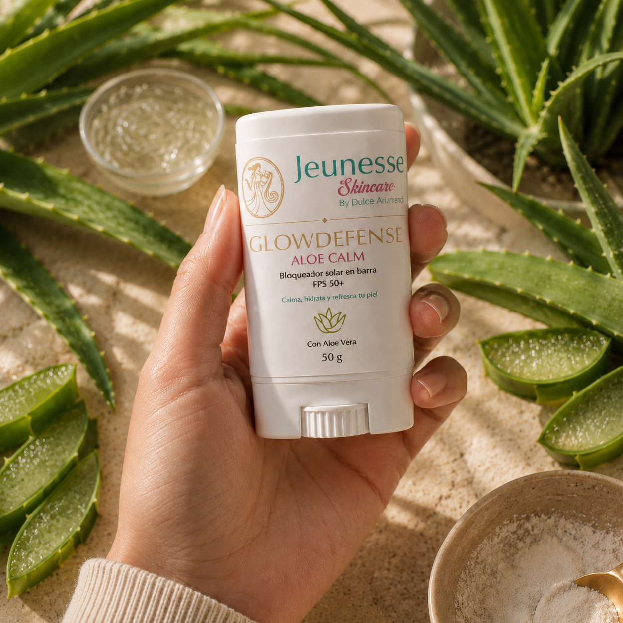 Glow Defense Aloe Calm SPF 50 – Protector Solar en Barra Stick
